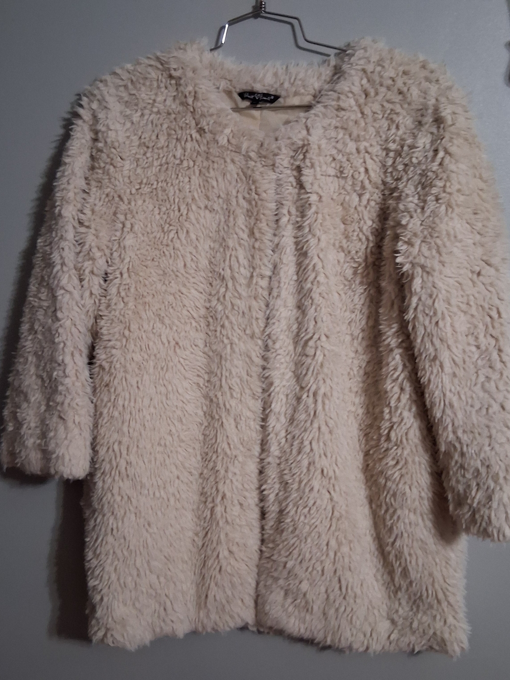 Velvet Heart Cream Teddy Faux-Fur Coat - Women